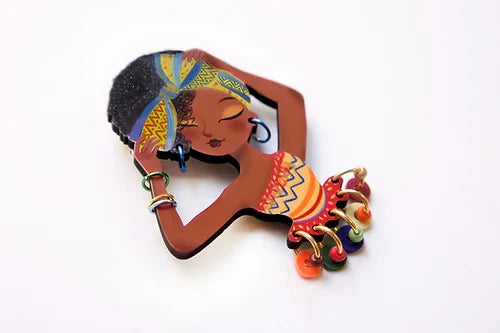LaliBlue :  World Day : Day of Afro Culture brooch [PRE-ORDER]
