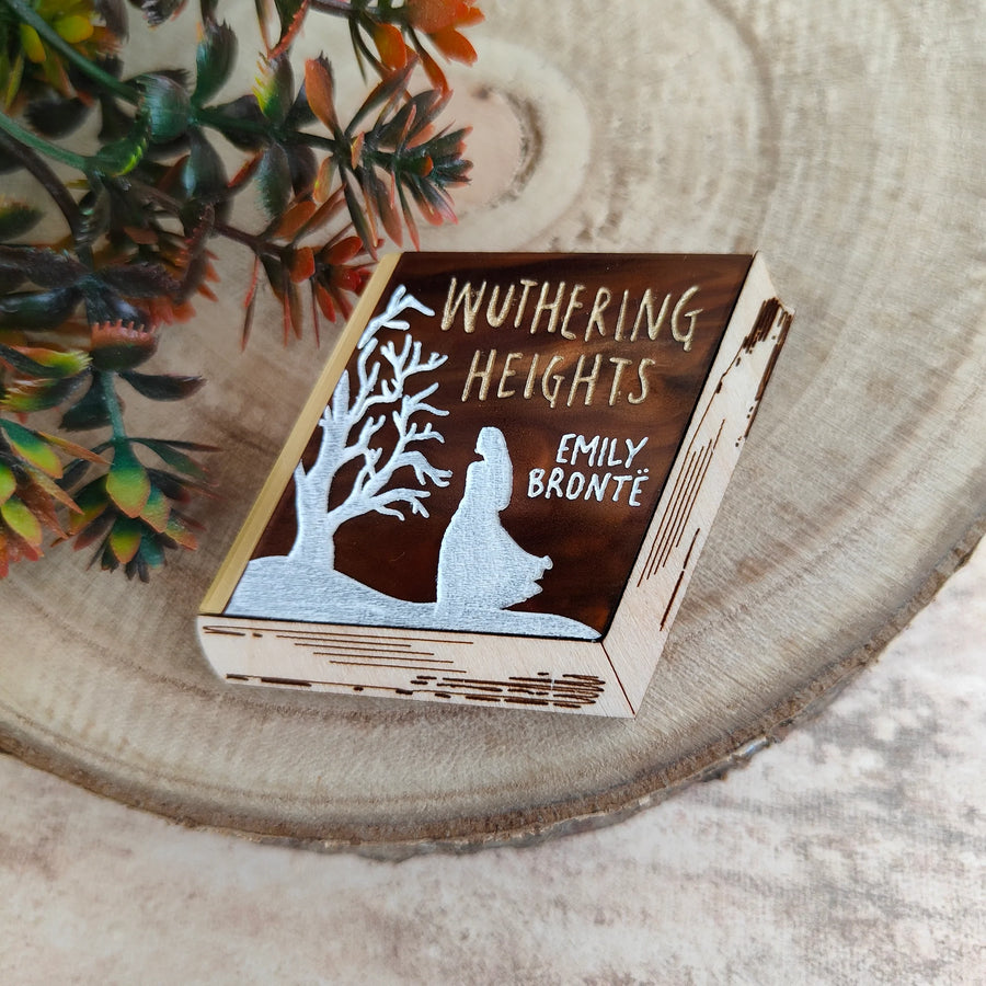 Hello Crumpet : Books : Wuthering Heights brooch (Brown Marble)