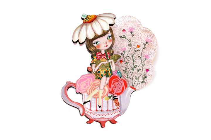 LaliBlue :  Tea Time : Flower Tea Brooch [PRE-ORDER]