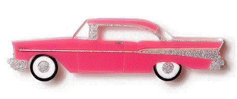 Martinis & Slippers :  '57 Chevy Brooch