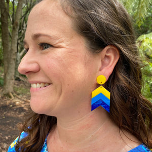 Bright and Bubbly : T21 : Chevron Dangle Earrings