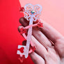 Cherryloco : Valentines : The Lovers key brooch