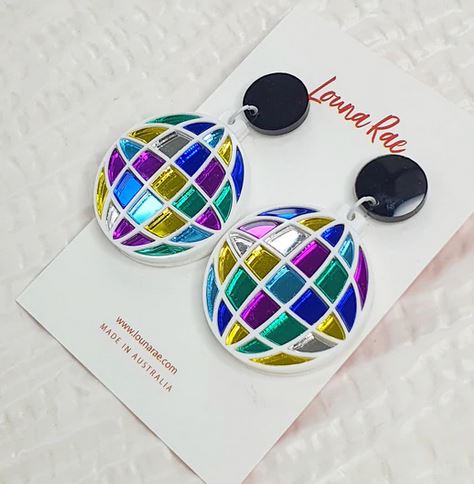 Louna Rae : Disco Ball Dangle Earrings