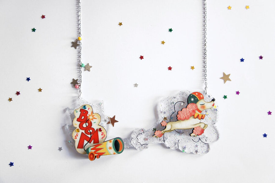 LaliBlue : Circus Freaks : The bullet dog necklace