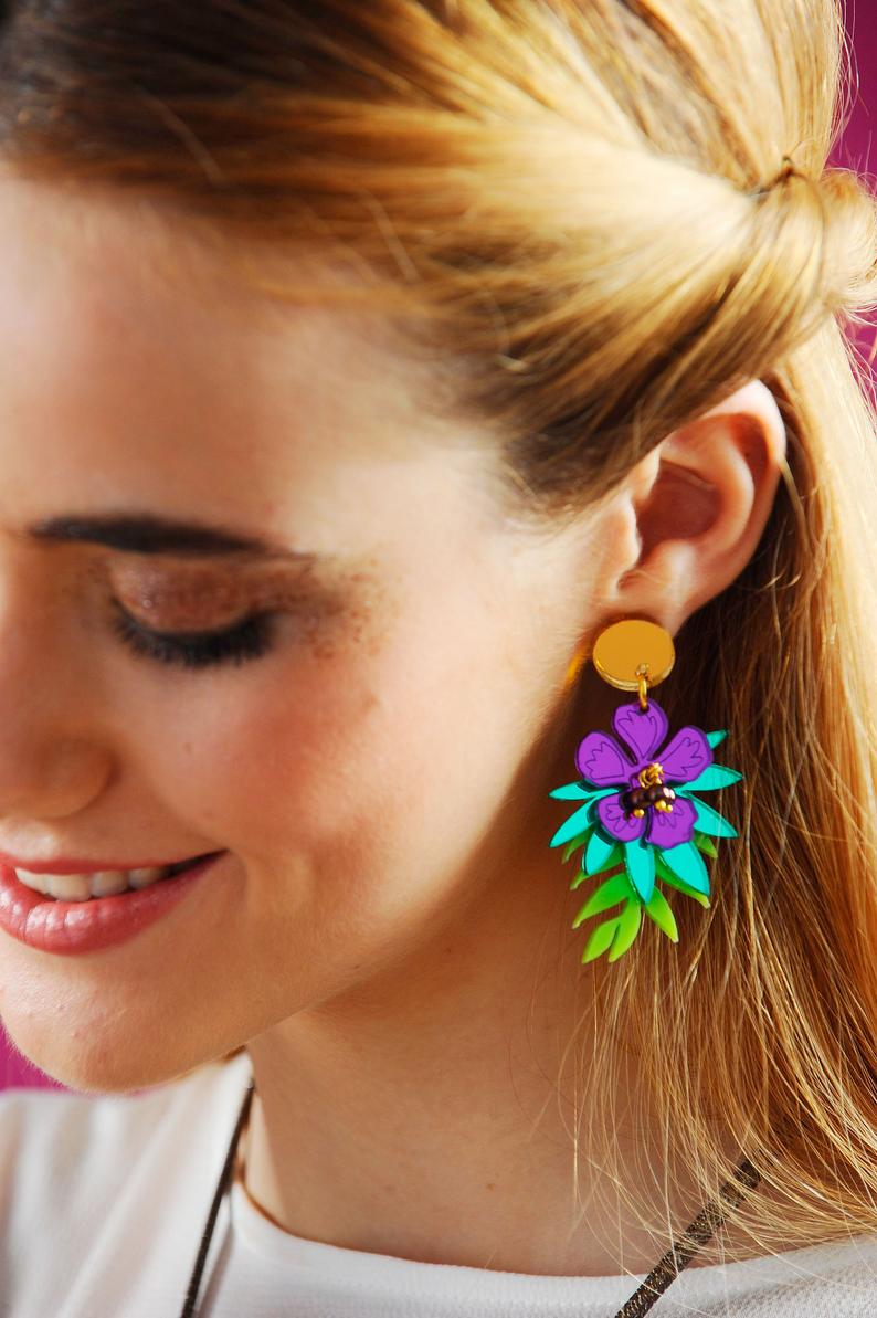 LaliBlue : Tiki : Wild Flower Earrings