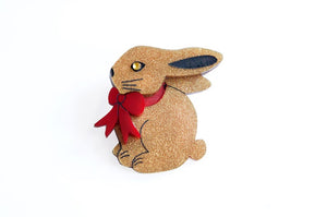 LaliBlue : Easter : Chocolate Rabbit brooch [PRE-ORDER]