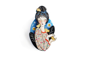 LaliBlue : Easter : Girl with chicks brooch