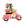 Laliblue : Christmas : Girl on scooter with gifts brooch