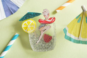 LaliBlue : Wonderful 50's : Pin up cocktail brooch