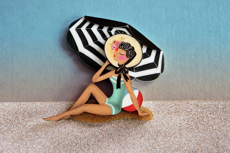 LaliBlue : Wonderful 50's : Beach Girl Brooch [PRE-ORDER]