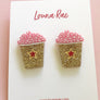 Louna Rae : Pink Popcorn Studs