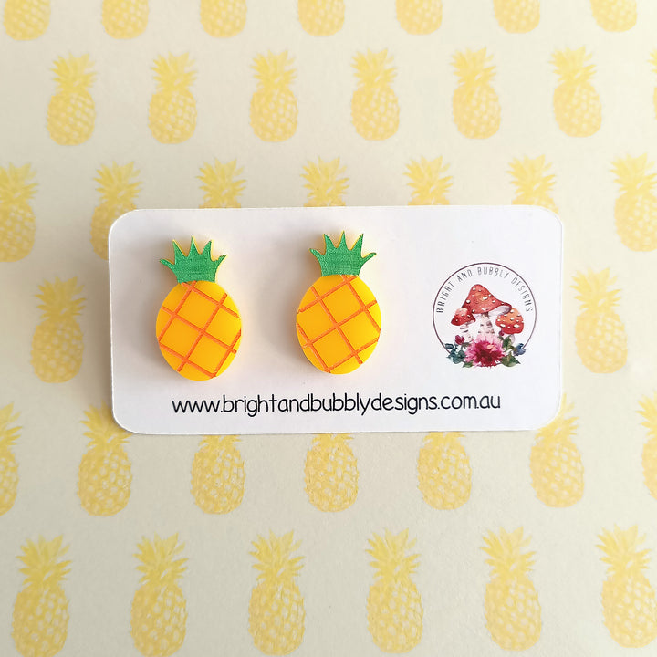 Bright and Bubbly : Tropical Jungle : Pineapple Studs