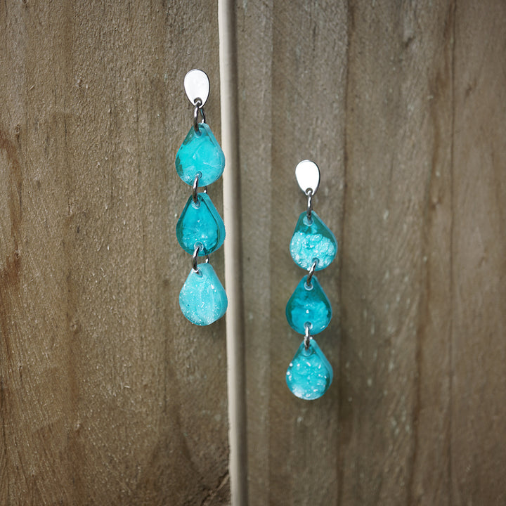 Lost Kiwi Designs : Sharks : Droplet Earrings